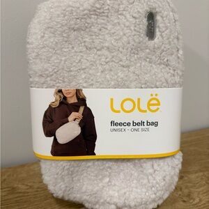 Lole Off-White Fleece Crossbody Bag